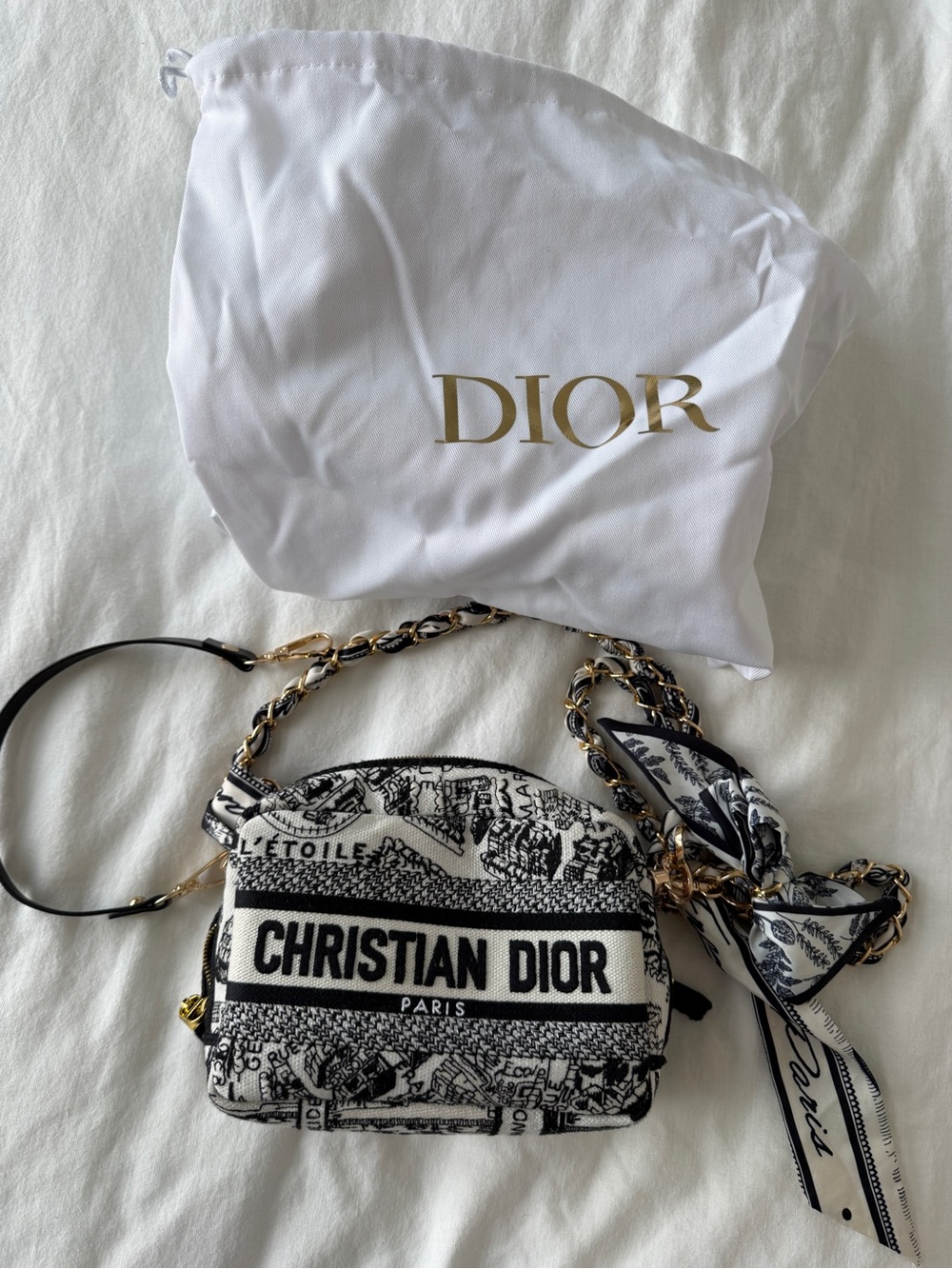 Dior (VIP-gift with purchase bag)Black & White Logo Mini Shoulder Bag